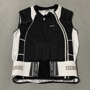 Demon United Shield Vest Men Medium Black White Protective Spine Guard Snowboard